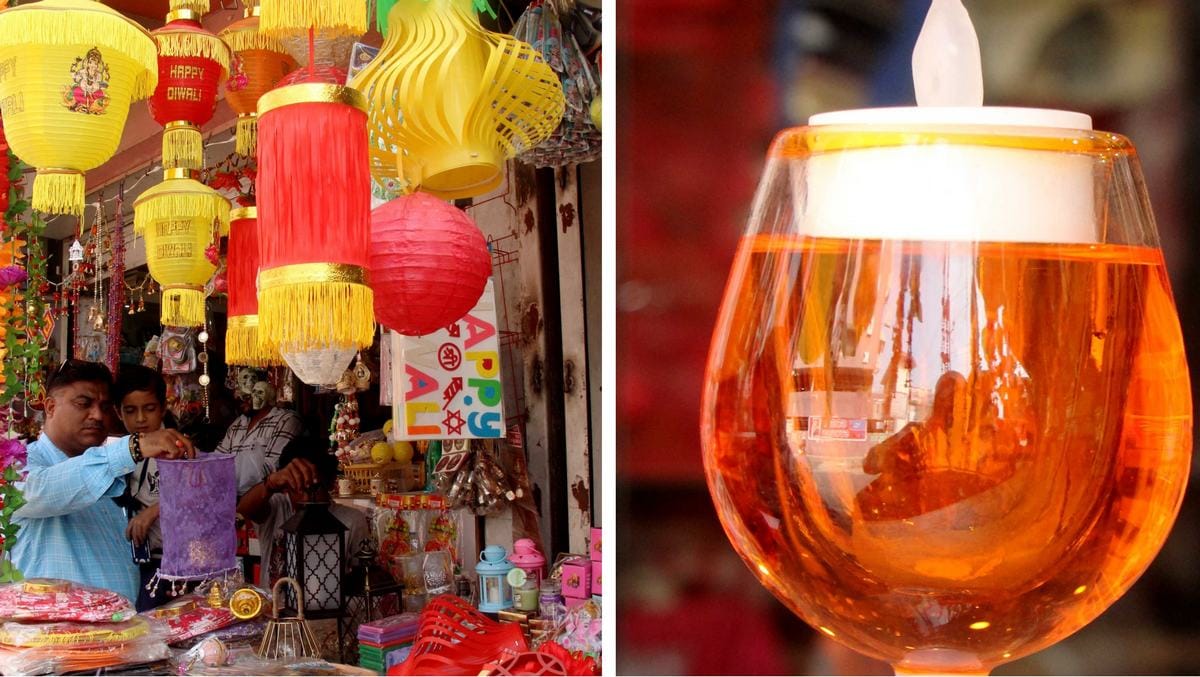 Diwali 2018 new pattern diyas and candles available in market