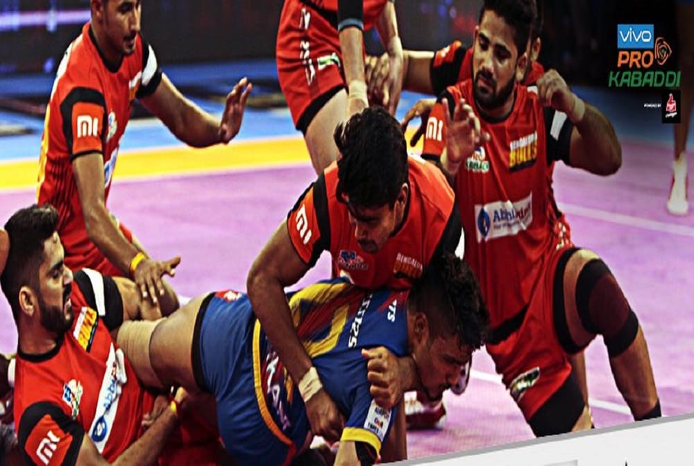 Bengaluru Bulls beats U.P. Yoddha by 35-29 in pro kabaddi 2018 