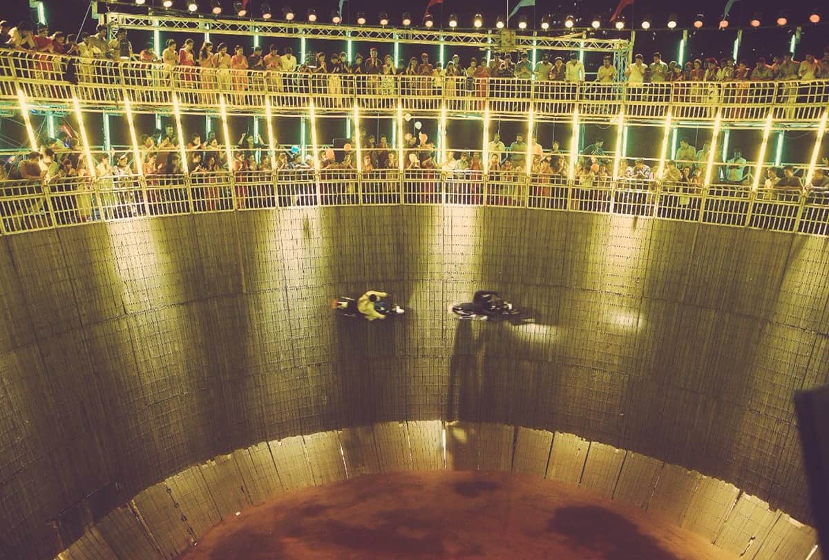 Salman khan stunt pic Maut ka Kuwan from the sets of bharat