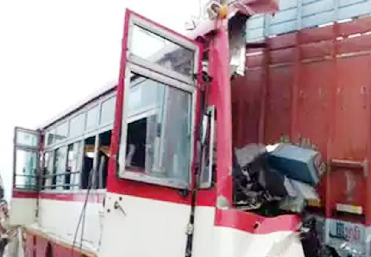 Bus accident near Khurja
