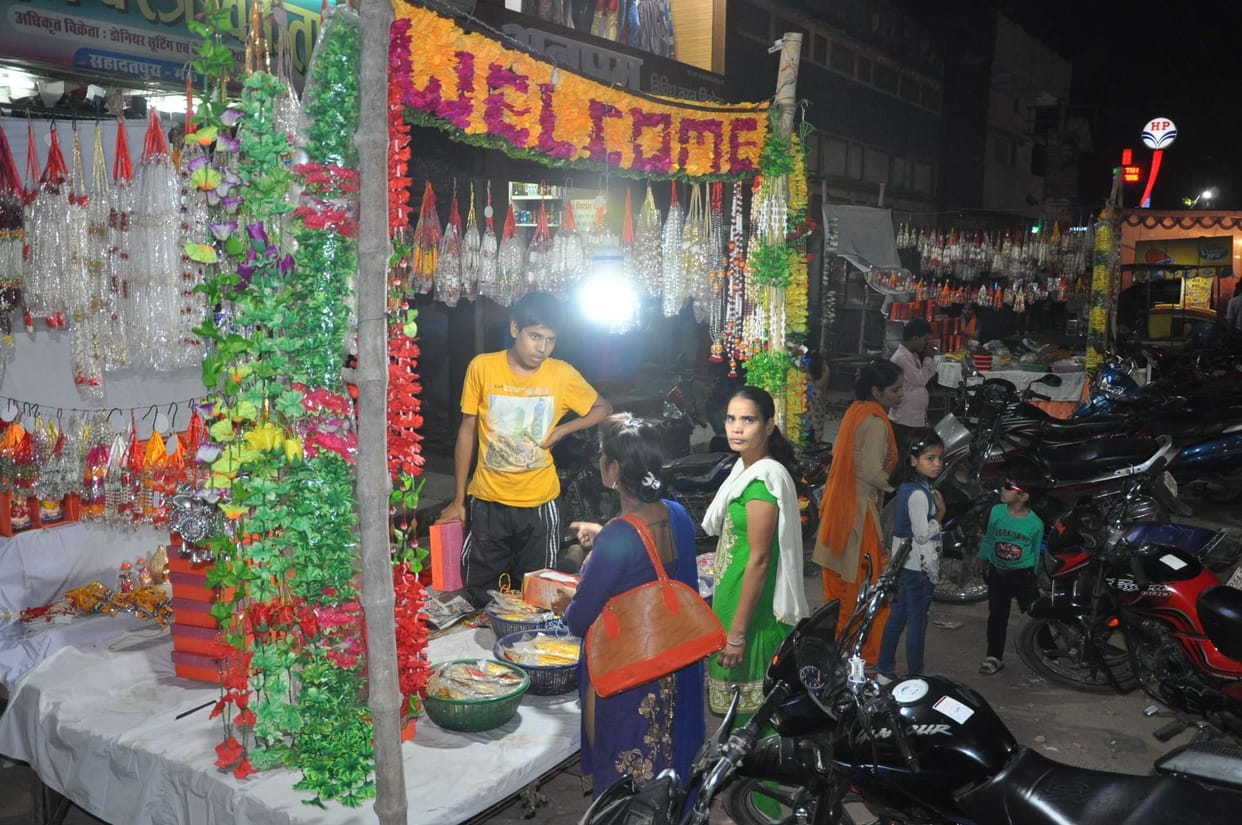 Dhanteras today, decorated market