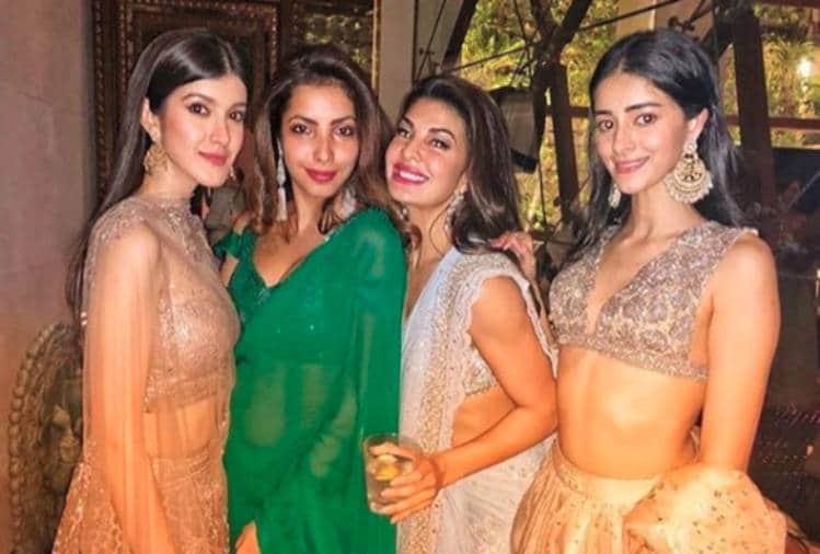 suhana khan wore black saree at shahrukh khan diwali party