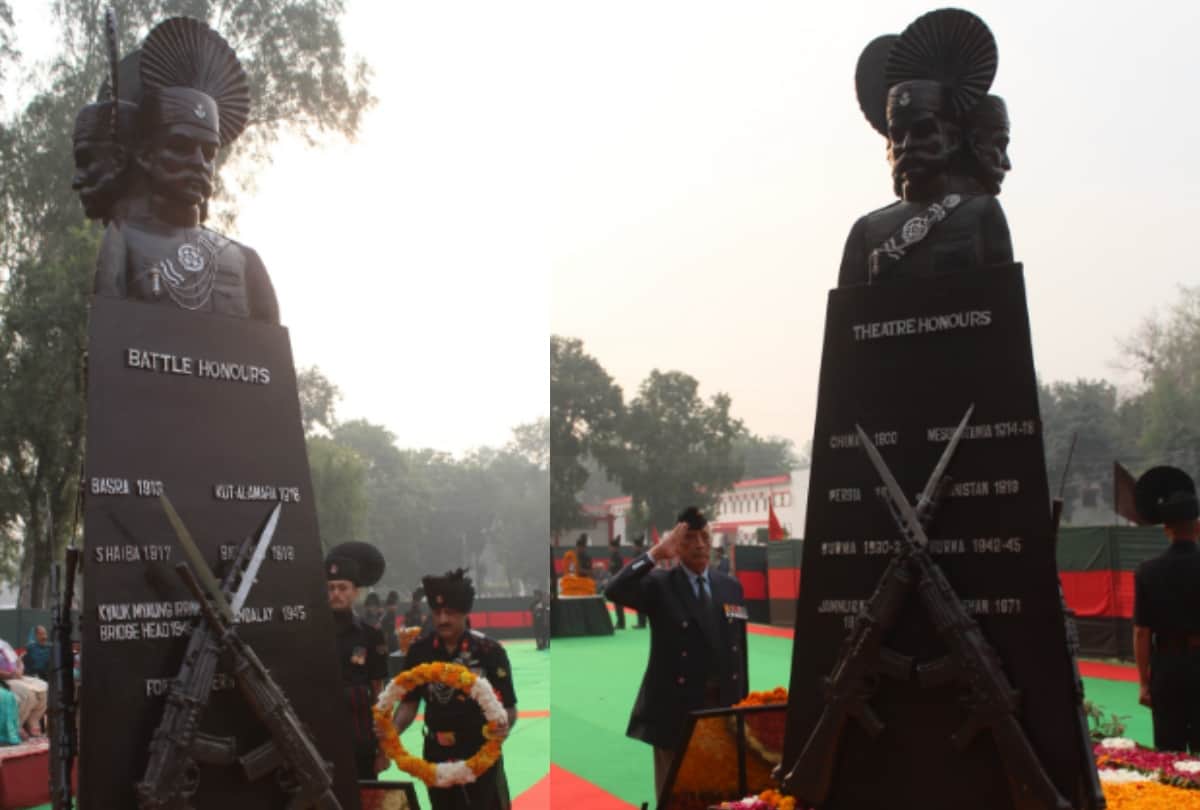 Rajputana Rifles in meerut remembered martyrs officers and jawans Paid tribute with flowers
