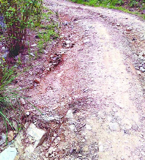 Road connecting village to Nepal border