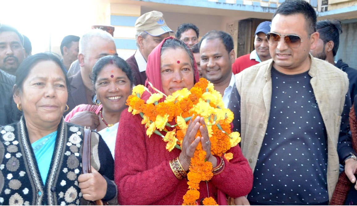 Congress candidate Ramvati wins on Chamoli Jilla panchayat seat by election 2018