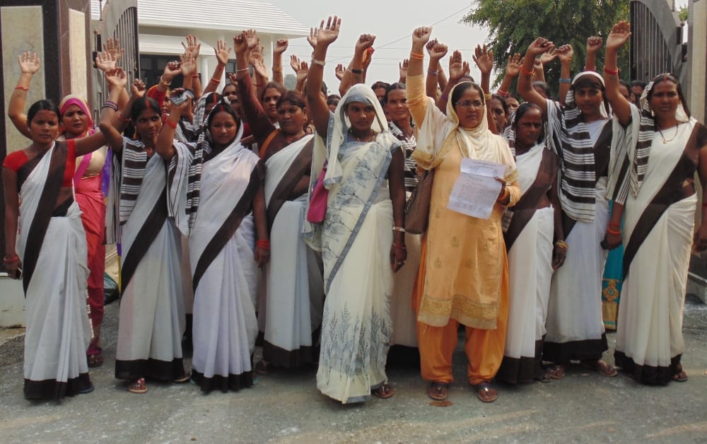 Aasha workers protest
