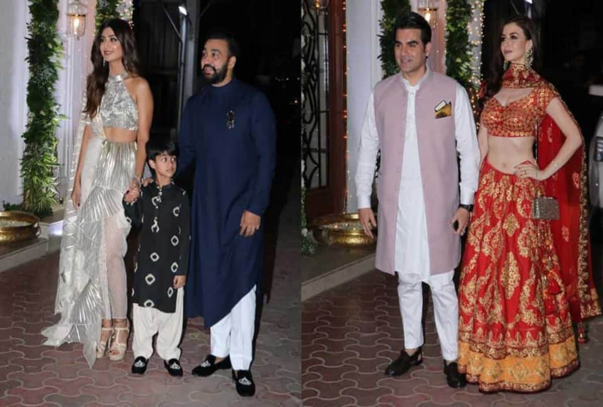 Arbaaz Khan with girlfriend Giorgia Andriani At Shilpa Shetty diwali party