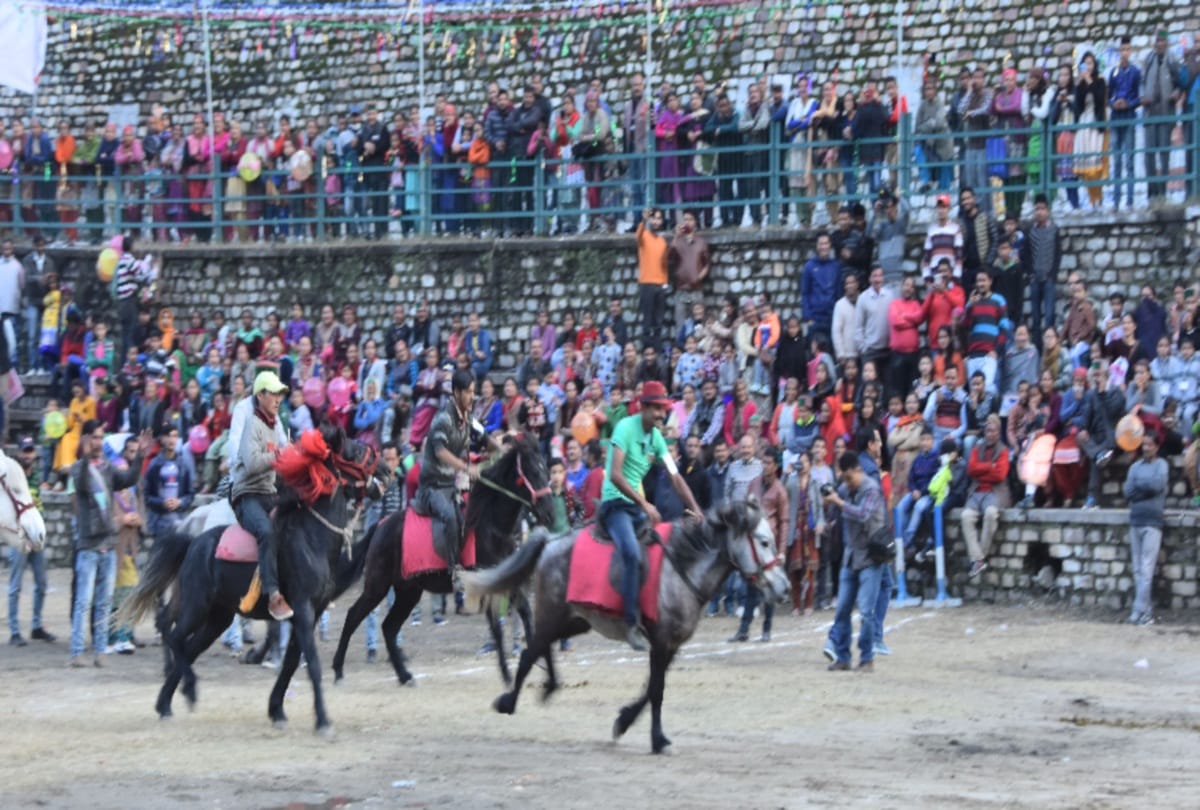 Dharampal horse got first position in horse riding at lavi fare rampur