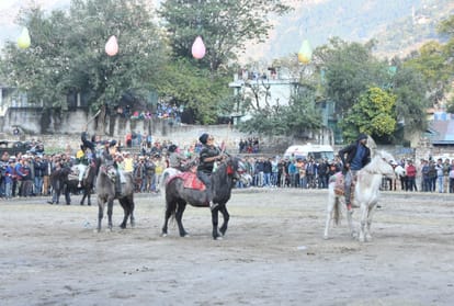 Dharampal horse got first position in horse riding at lavi fare rampur