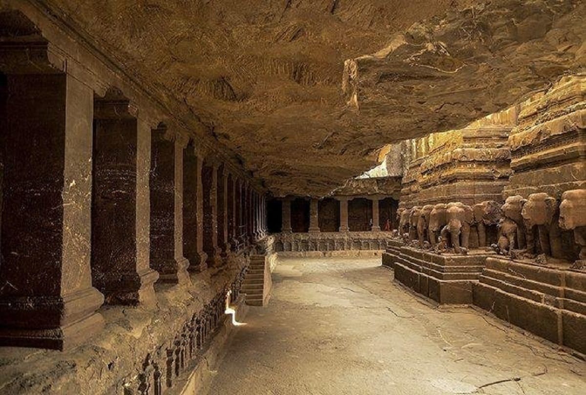 The wonderful temple of architecture is the kailash temple in ellora maharashtra
