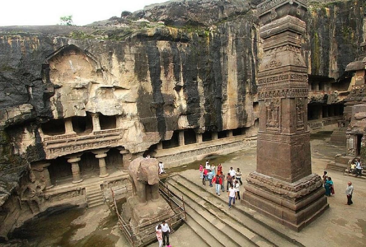 The wonderful temple of architecture is the kailash temple in ellora maharashtra