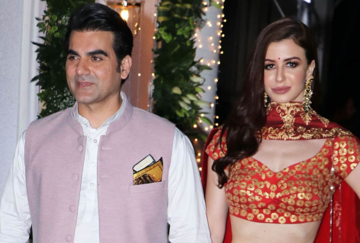 Arbaaz Khan with girlfriend Giorgia Andriani At Shilpa Shetty diwali party