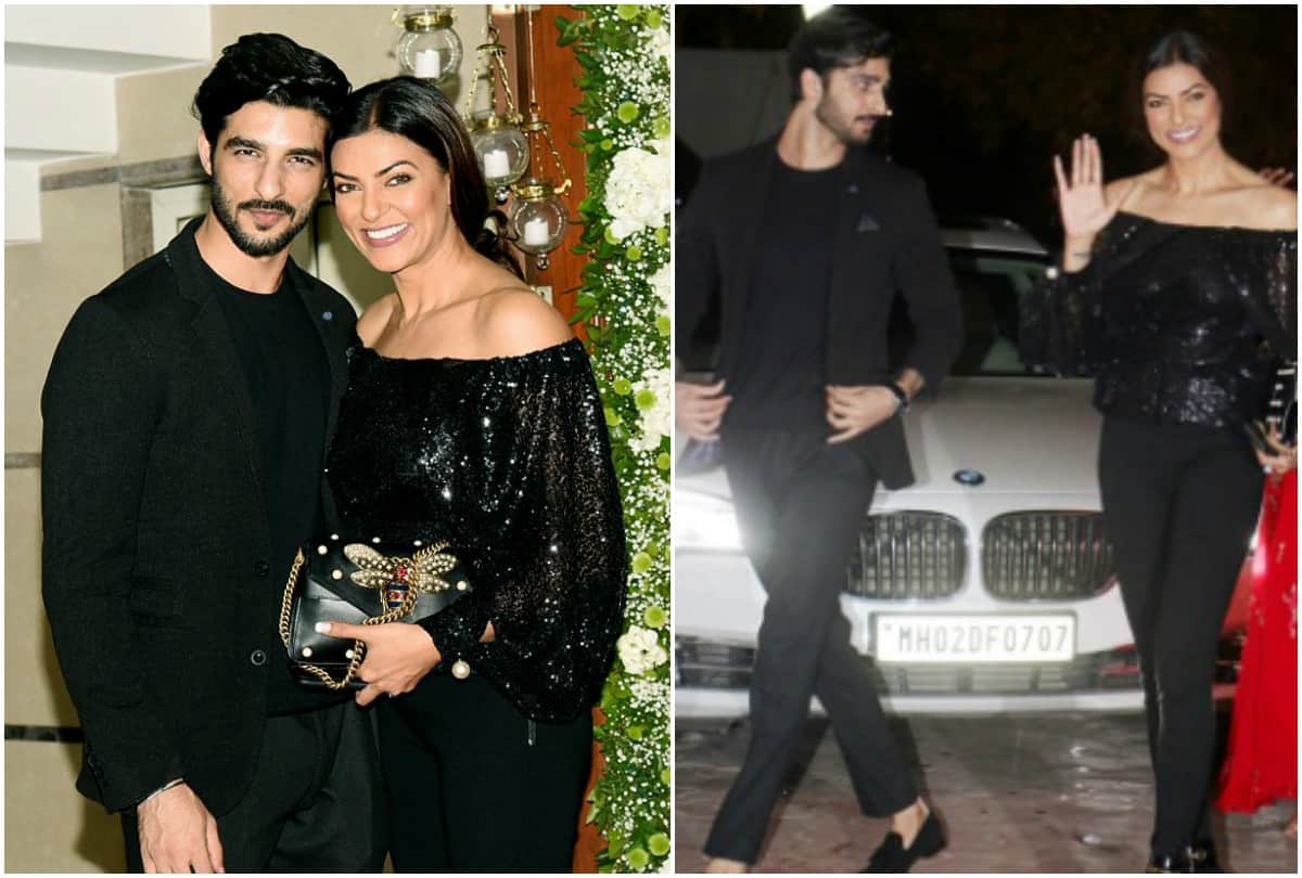 Sushmita Sen spotted with boyfriend Rohman Shawl in Shilpa Shetty Diwali bash