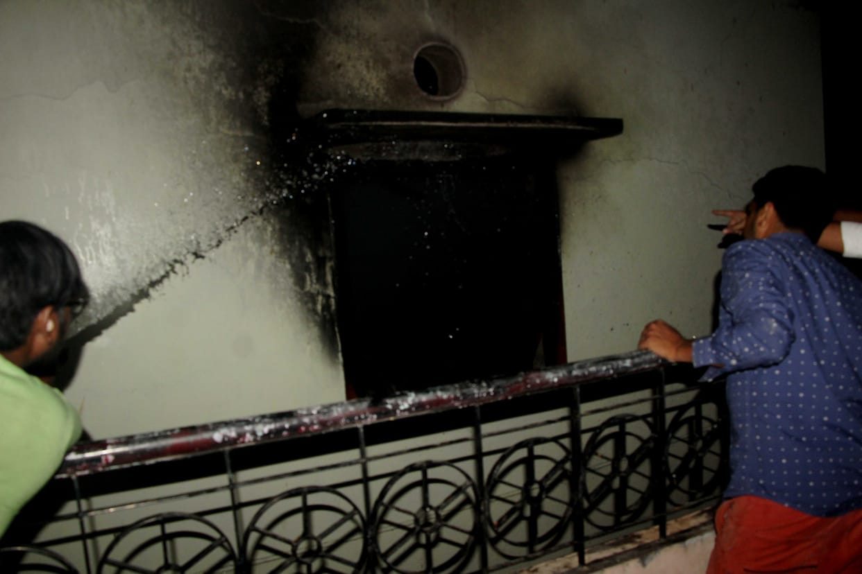 Fire in house of businessman at varanasi