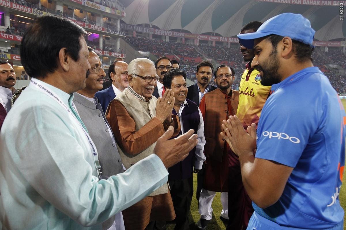 Test cricket in International Cricket Stadium in Lucknow.