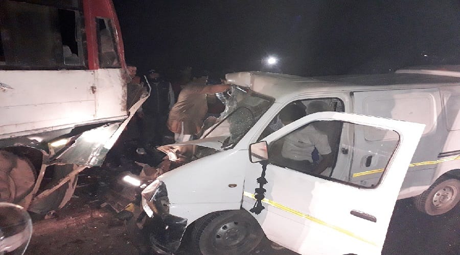 Car accident in Baghpat and two people seriously injured