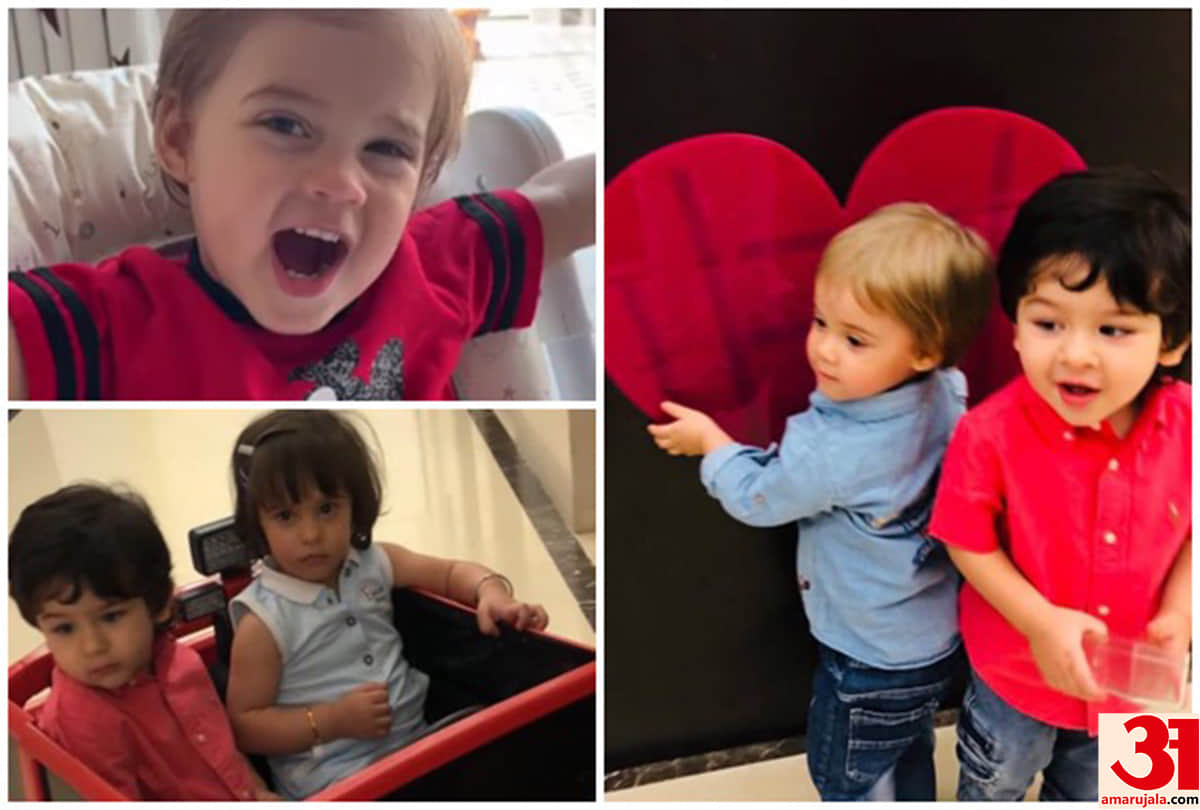 Show on the faces of stars kids on Diwali Celebration, most notably Taimur