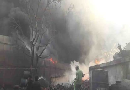 Fire in electrical department store in Hardoi