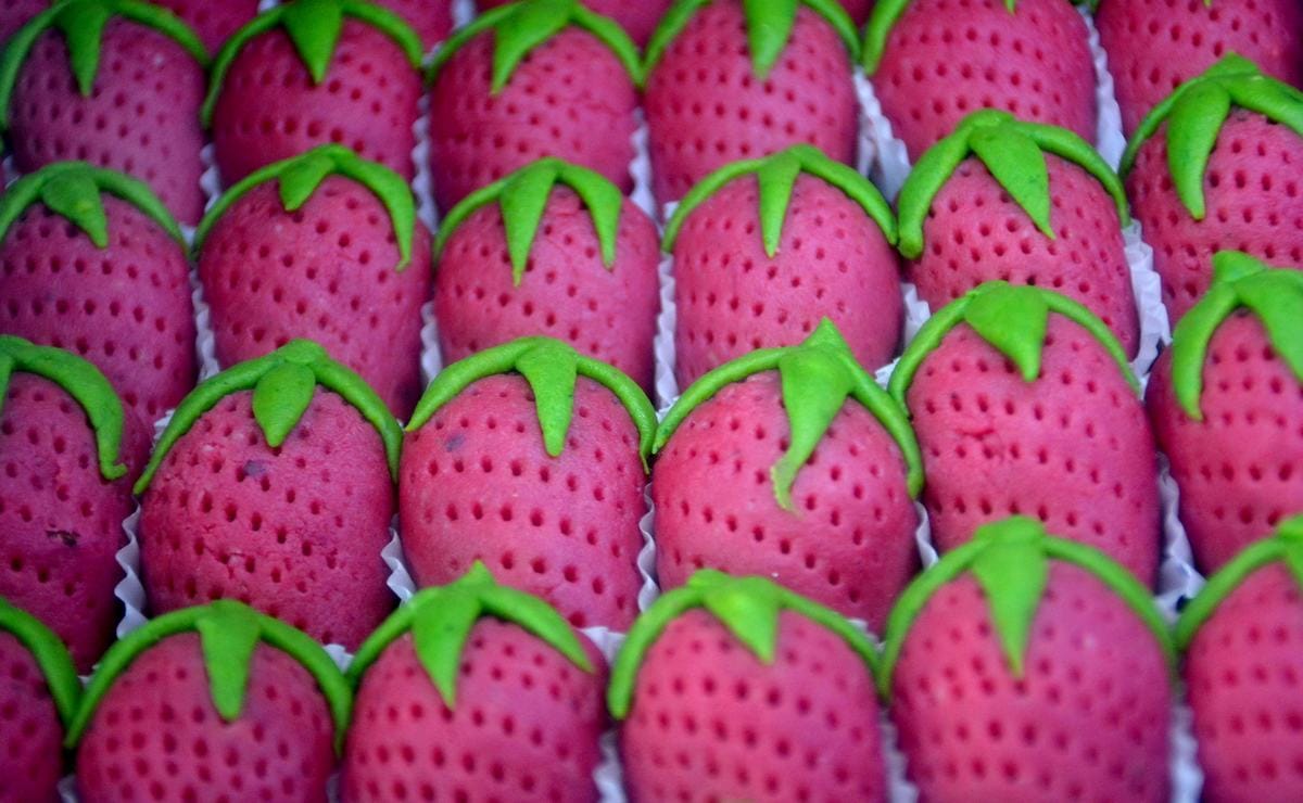 Sweets of fruit vegetable and dry fruits with attractive packing available in market
