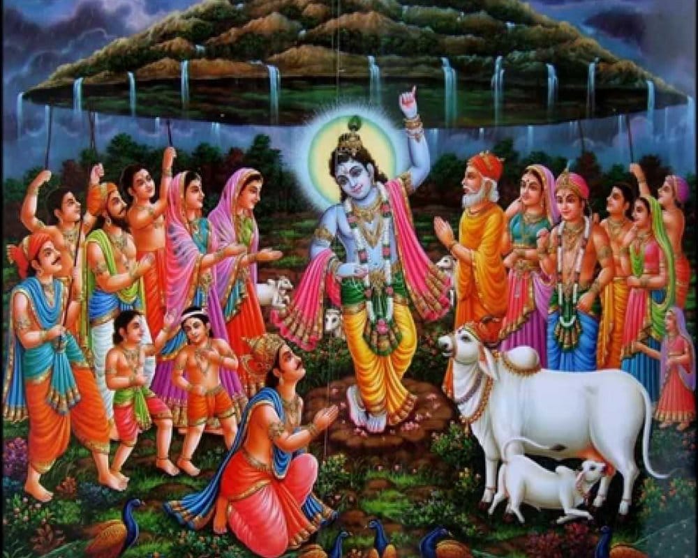 Govardhan puja 2021 katha lord krishna and indradev story govardhan puja ki kahani