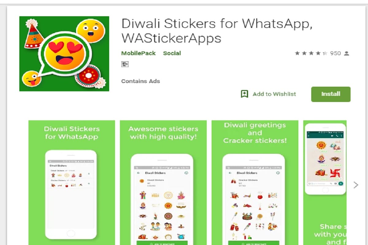 How to send diwali stickers on whatsapp