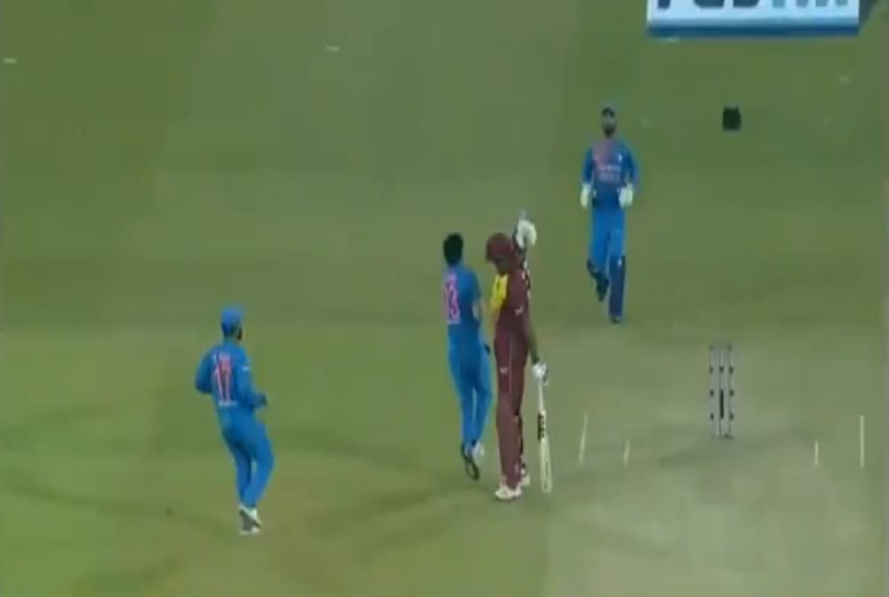 Video: Kieron Pollard and jasprit bumrah collision in india vs west indies 2nd t20i at lucknow