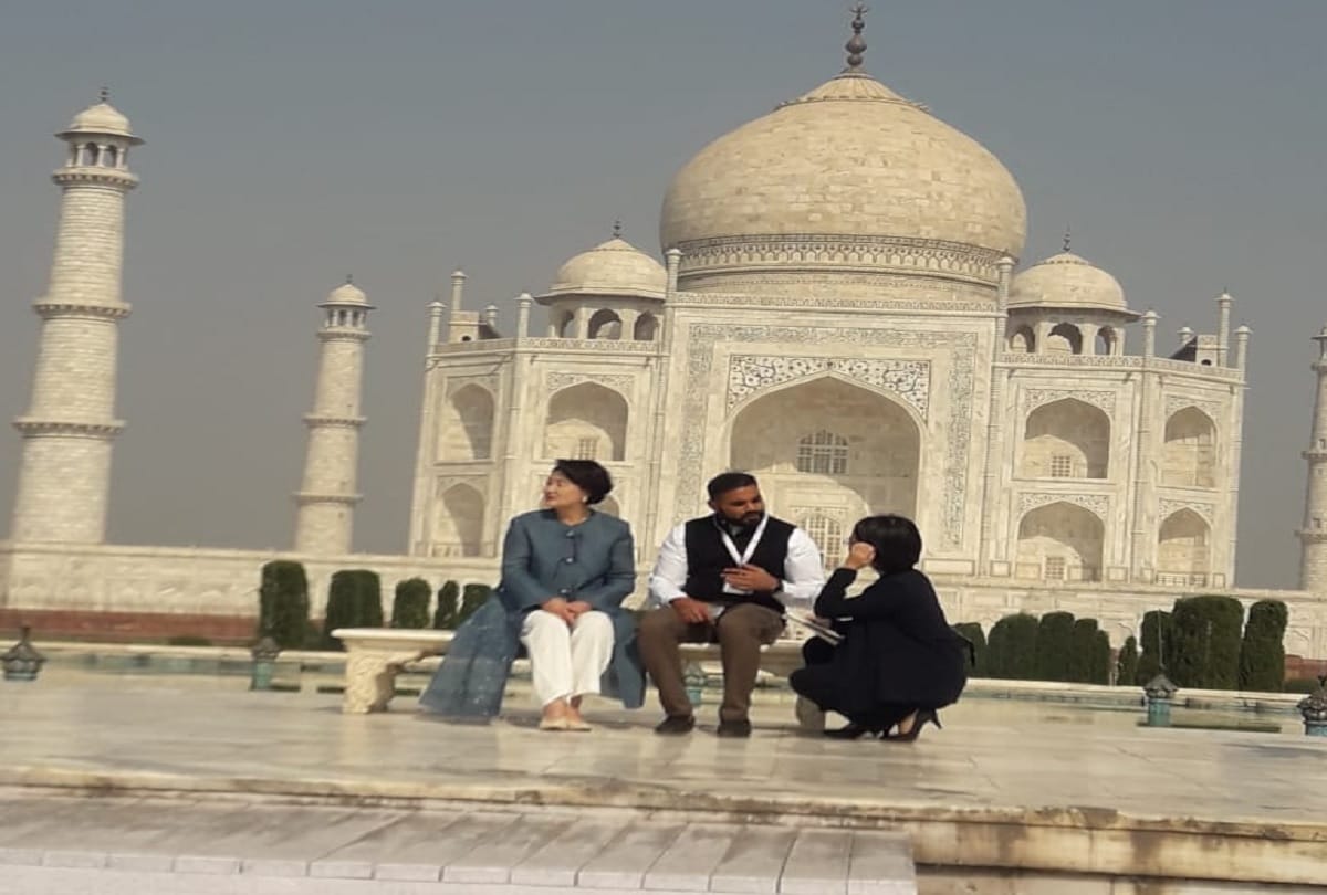South Korean first lady Kim Jung visit to Taj Mahal