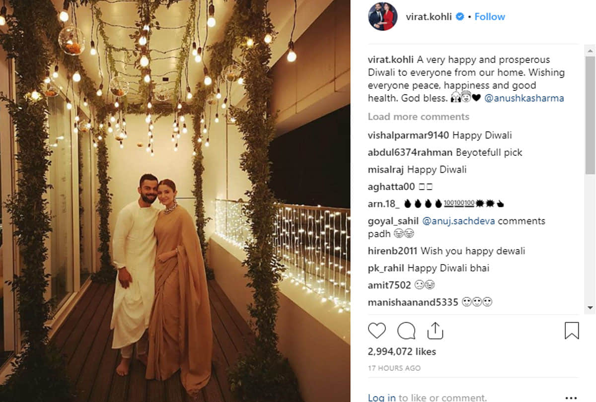 Virat-Anushka celebrates first Diwali after wedding, beautiful pictures taken Viral