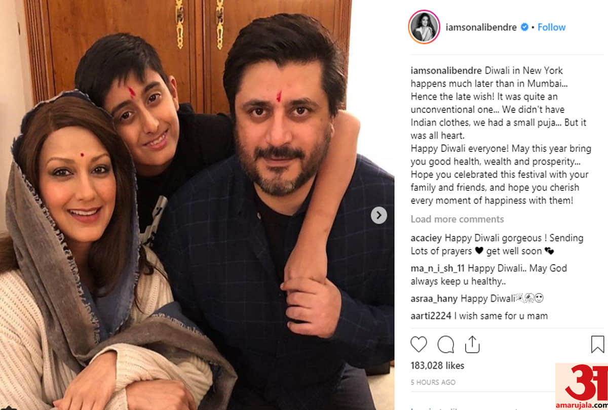 Sonali Bendre celebrated Diwali in New York, saying it was quite unorthodox