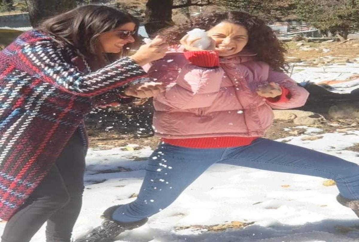 bollywood queen kangana ranaut celebrated diwali in manali