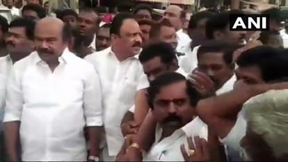 AIADMK Members & workers protest doing against Thalapathy Vijay film Sarkar