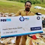 Man of the match prize voucher dumped among the waste after the closing ceremony