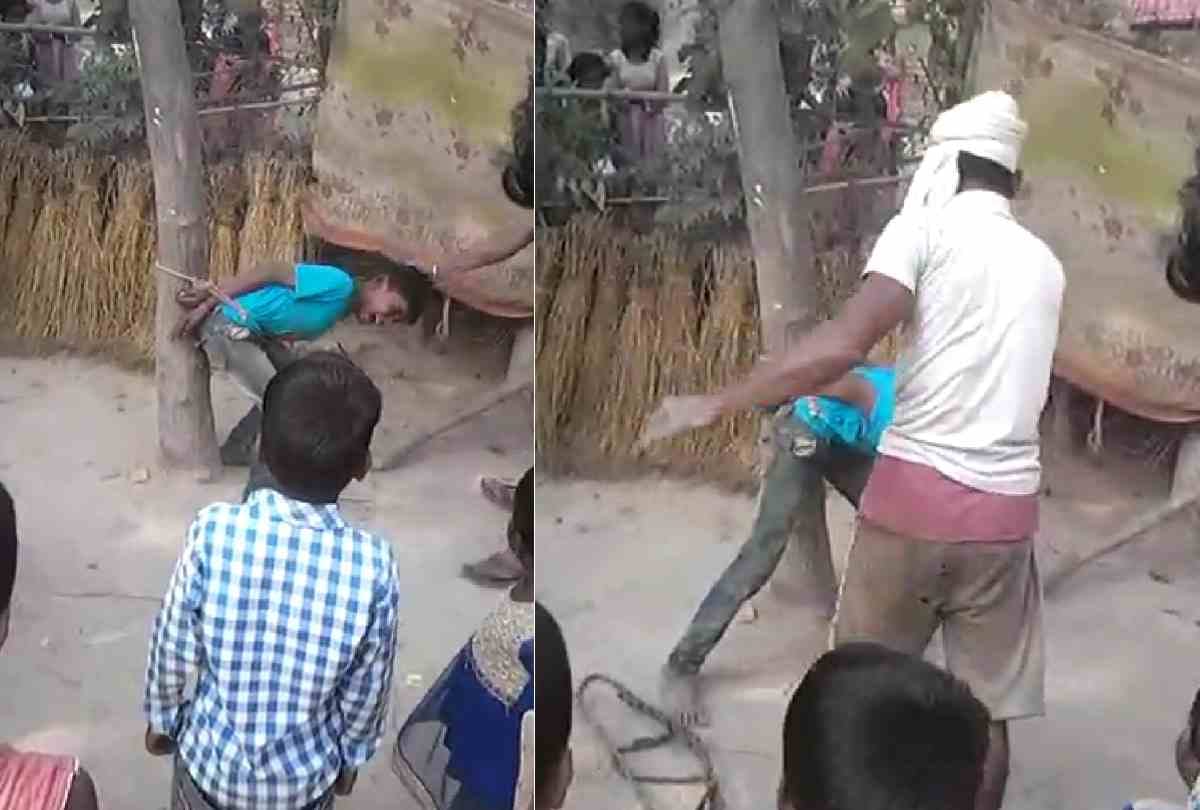 young boy beaten brutally in shravasti