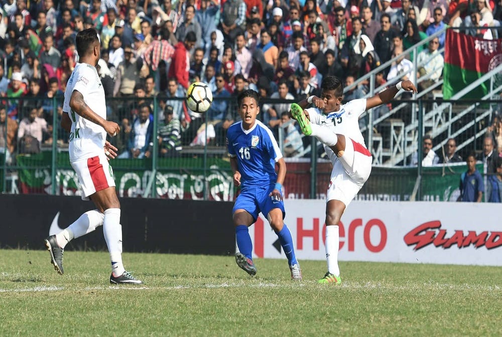 mohun bagan beats indian arrows by 2-0 in i-leauge 2018