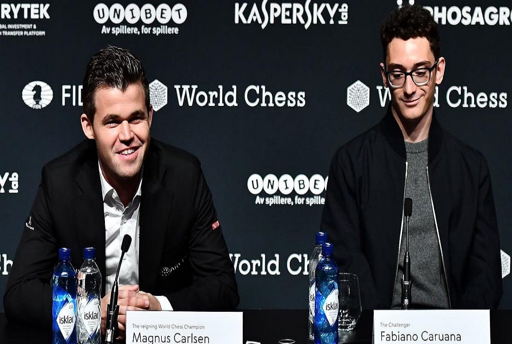 world chess championship magnus carlsen played another draw to fabiano caruana