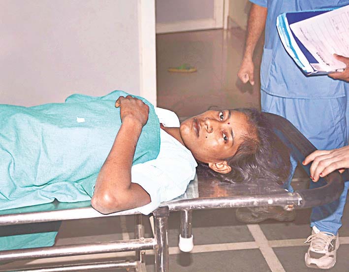 harsh firing, women injured.