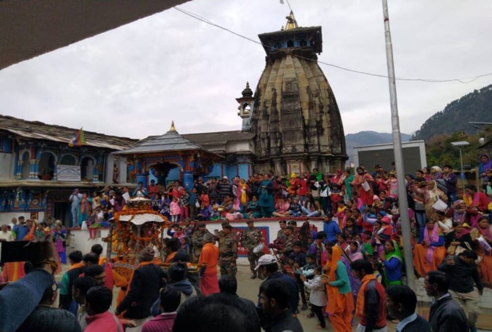 Kedarnath Doli sit on omkareshwar temple in winters 2018 photos