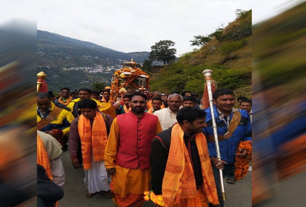 Kedarnath Doli sit on omkareshwar temple in winters 2018 photos