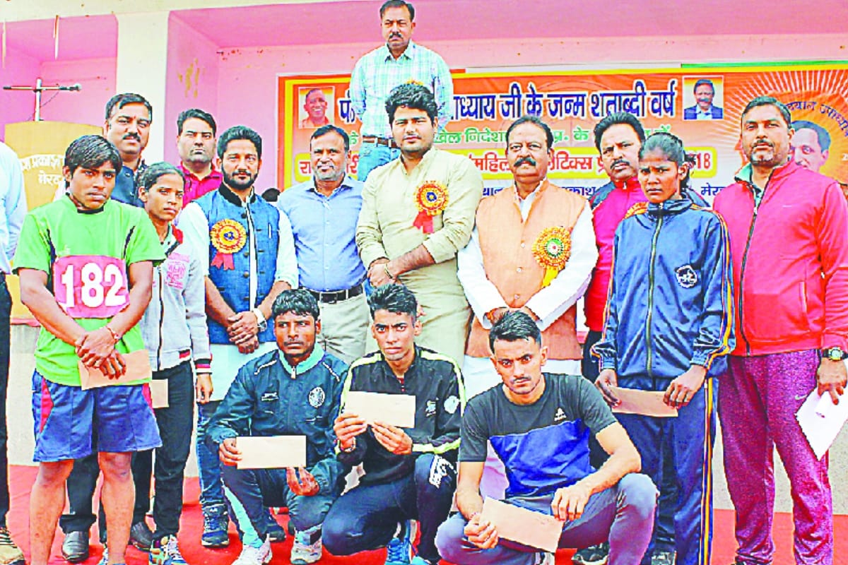Meerut players rocks in athletics won eight gold seven silver and three bronze