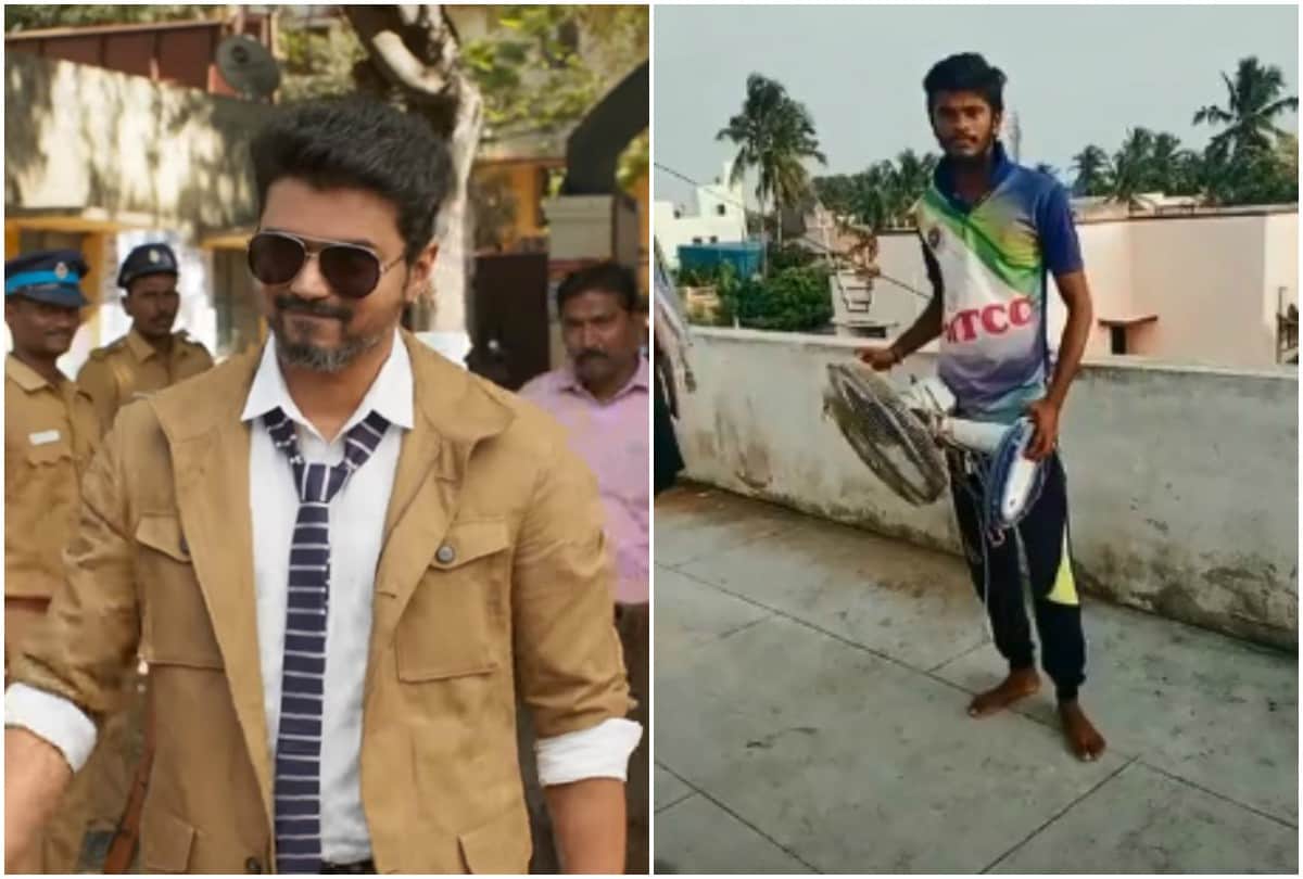 Actor Vijay fans burn freebies Which distributed by Jayalalitha government after cuts in Sarkar