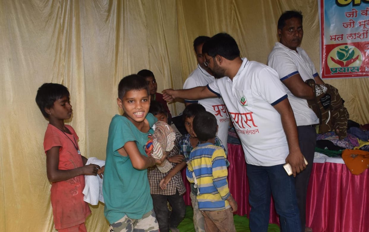 Textile given to needy children and women