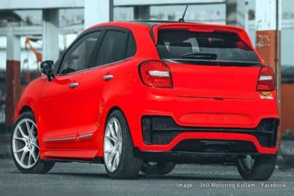 Modified baleno car is similar to look lamborghini