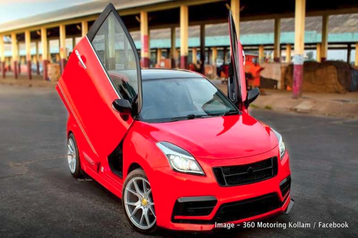 Modified baleno car is similar to look lamborghini