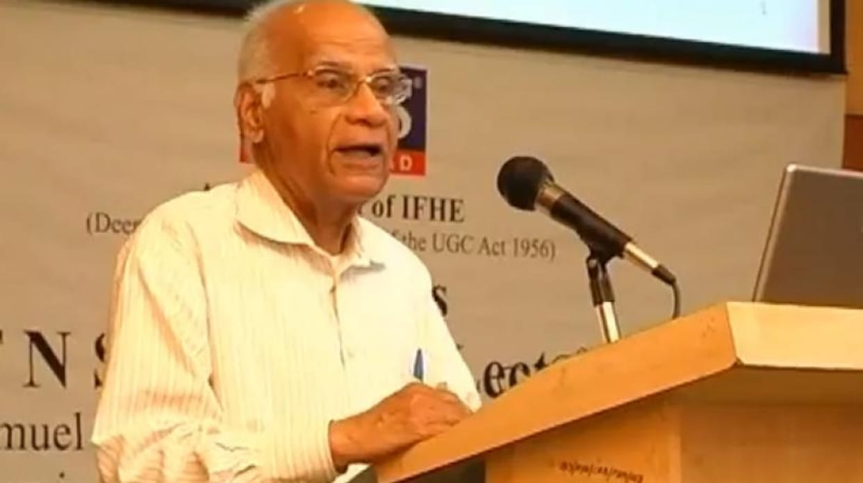 Economist TN Shrinivasan died passed away in Chennai