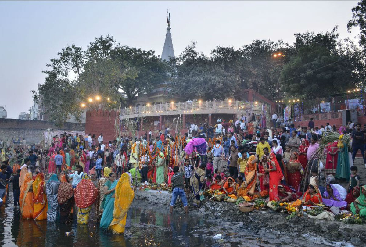 chhath puja celebration in agra mathura