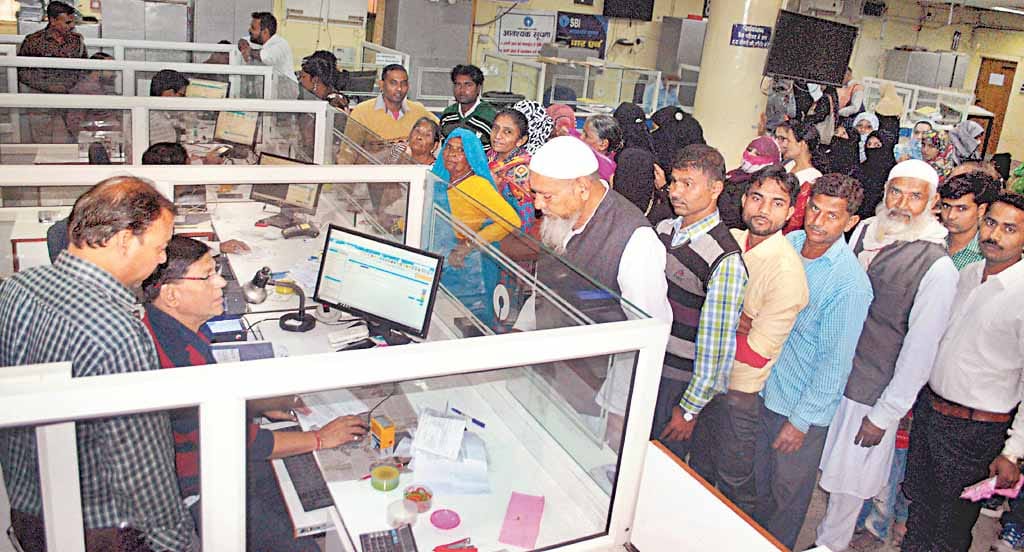 after five daysrush in bank