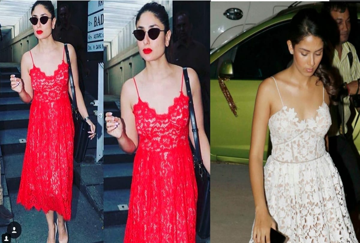 Kareena Kapoor Khan or Mira Rajput who wore this lace dress dress better