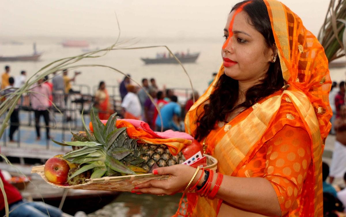 Chhath Puja celebration in varanasi see photos