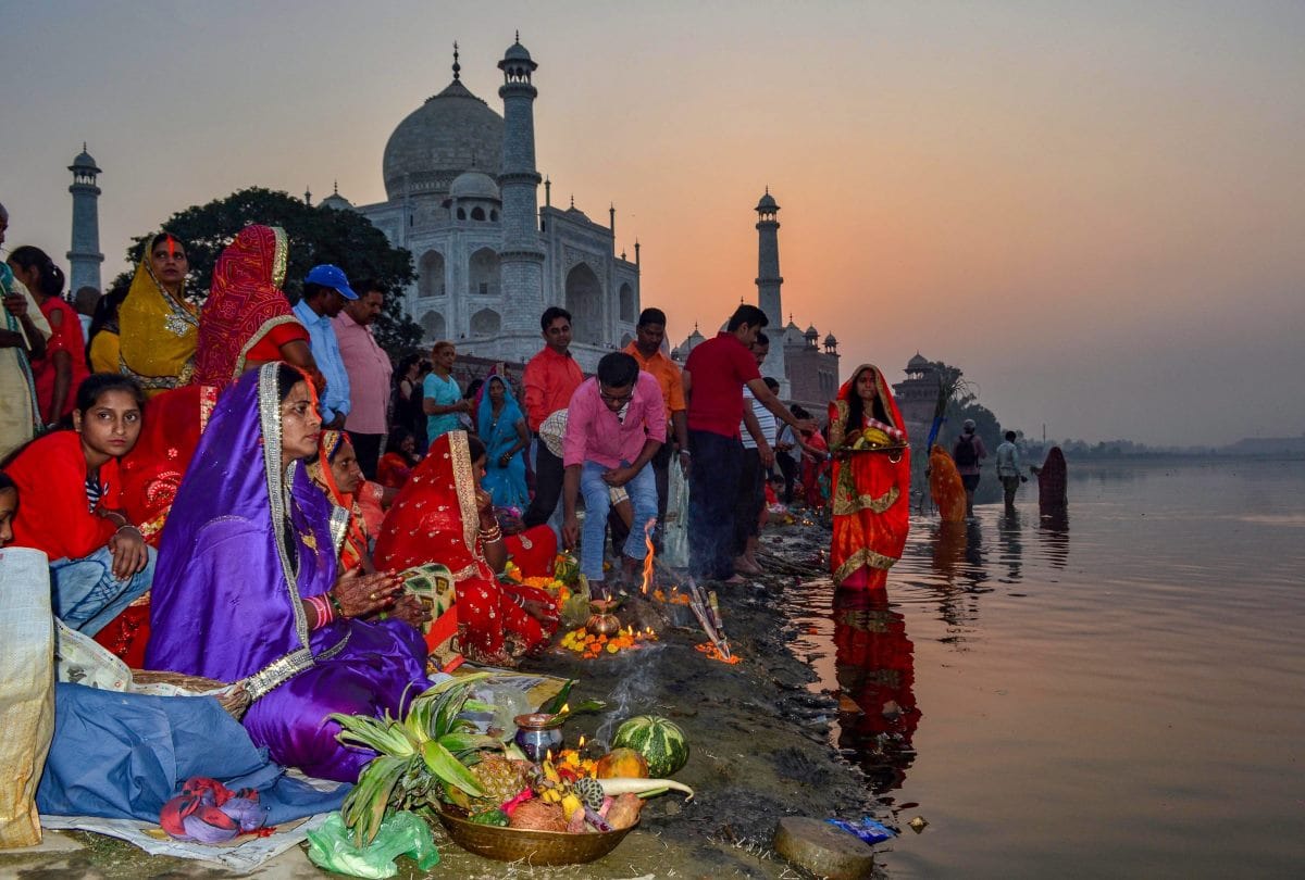 chhath puja celebration surya arghya in different part of india