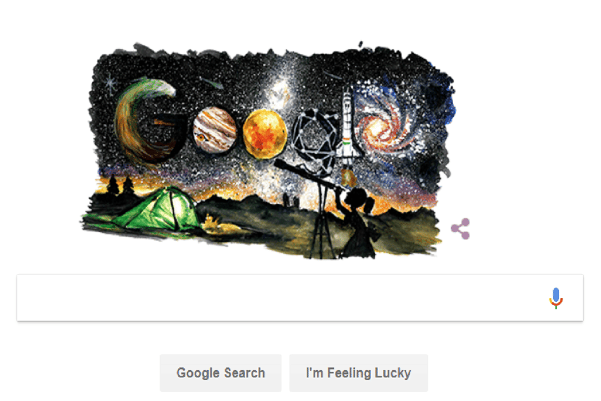 Google made doodle on occasion of children's day